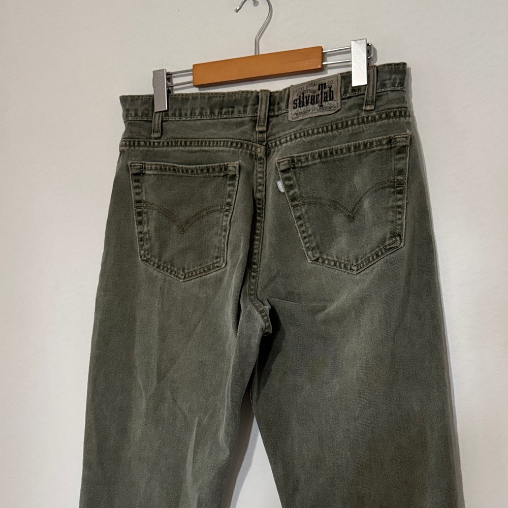 Vintage Levis SilverTab Jeans / 34x32 / Green / Distressed / Relaxed